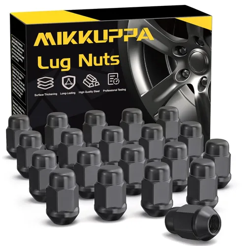 Vista 17 de MIKKUPPA Tuercas de llanta de 1/2-20, repuesto para tuercas de rueda Jeep Negro
