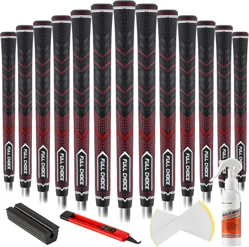 Vista 13 de Rubber Golf Grips 13 Pack, High Traction, Non-Slip, Advanced Texture, Choose from 13 Grips or 13 Grips with Regripping Kit, Standard/Mid/Jumbo