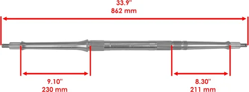 Vista 2 de Caltric Eje trasero con tuerca puede usarse con Yamaha Raptor 660R YFM660R 2001-2005