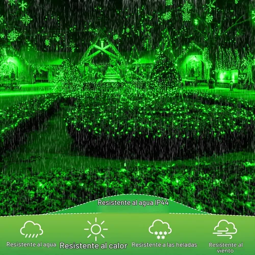 Vista 3 de kemooie 300 luces LED verdes de Navidad, 99 pies, 8 modos de parpadeo, enchufables, tira de luces de alambre verde, luces de Navidad impermeables