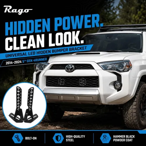 Vista 2 de Soporte LED para parachoques oculto Rago para Toyota 4Runner 2014-2024