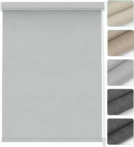 Vista 22 de Changshade Cortinas enrollables de tamaño personalizado con cordón, persianas enrollables para ventanas con filtro de luz y aislamiento térmico