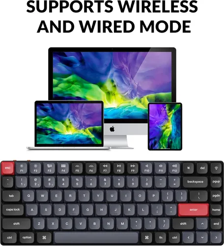 Vista 3 de Keychron K3 Pro Teclado mecánico inalámbrico personalizado, 75% de diseño QMKVIA programable BluetoothRGB con cable ultra delgado Gateron