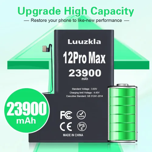 Vista 2 de 23900mAh (New Upgrade) Battery Compatible with iPhone 12 Pro Max, Super Capacity Battery Replacement Compatible with iPhone 12 Pro Max, with Full