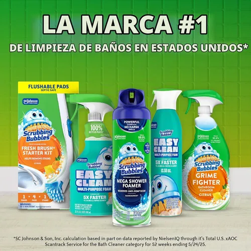 Vista 8 de Scrubbing Bubbles Limpieza continua para inodoro, limpiador automático de inodoros azul, tabletas de tanque seguras para sépticos que eliminan