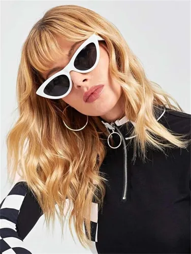 Vista 2 de ADE WU Gafas de sol clásicas de ojo de gato para mujer, estilo retro, vintage, Cateye, protección UV400, L
