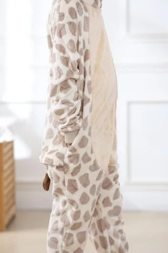 Vista 5 de Pijama unisex de animales para niños, disfraz de Halloween y Navidad Jirafa-1