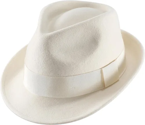 Vista 41 de Home Prefer Sombrero de invierno de fieltro de lana para hombre Sombrero de ala corta Fedora