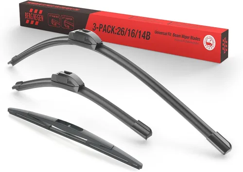 Vista 10 de BERG REGEN Escobillas limpiaparabrisas de 15"+15" con escobilla trasera de 13" - Juego de repuesto automotriz para Jeep Wrangler JK 2008 2009 2010