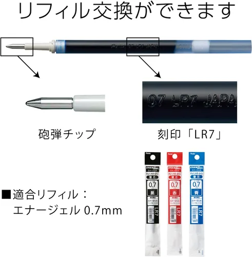 Vista 7 de Pentel BL77-C - Bolígrafo de tinta EnerGel, azul, 10