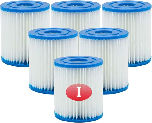 Vista 6 de Cartucho de filtro de piscina tipo I, 3.11 x 3.48 pulgadas, tamaño I para filtro de piscina, bombas de filtro de piscina, reemplazos universales