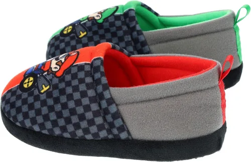 Vista 4 de Super Mario Pantuflas para niños Mario y Luigi Nintendo Pantuflas sin cordones