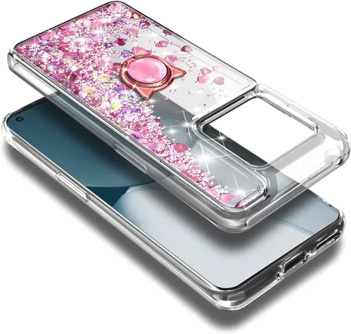 Vista 3 de NZND Funda para OnePlus 10 Pro 5G con protector de pantalla de vidrio templado (cobertura máxima), soporte de anillo/correa de muñeca, cascada