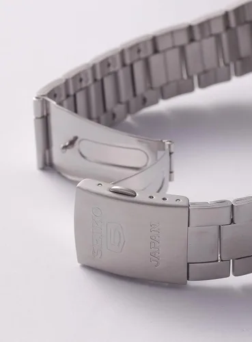 Vista 6 de Seiko snkn09j1Silver Plata FaceReloj automático de los hombres Analog