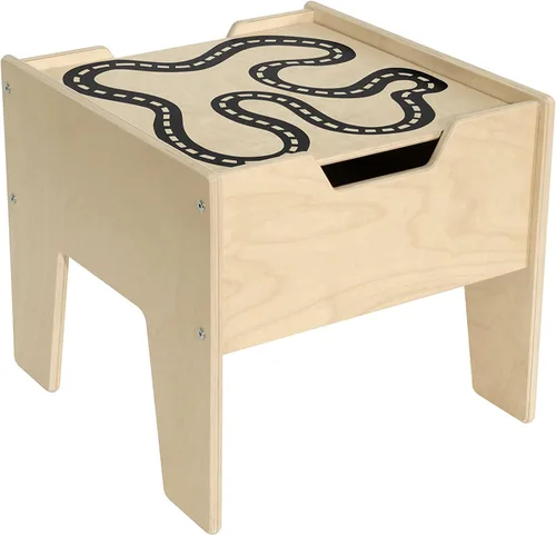 Vista 5 de Contender C991300-B - Mesa de actividades 2-N-1 con parte superior compatible con Lego azul para niños pequeños y preescolares