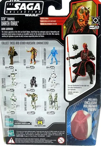Vista 3 de Hasbro Star Wars - Colección Saga - Sith - Figura básica Darth Maul Sith