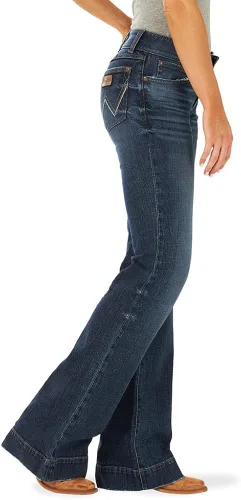 Vista 2 de Wrangler Shelby Retro Mae - Pantalones de mezclilla para mujer 112317172 Azul Denim