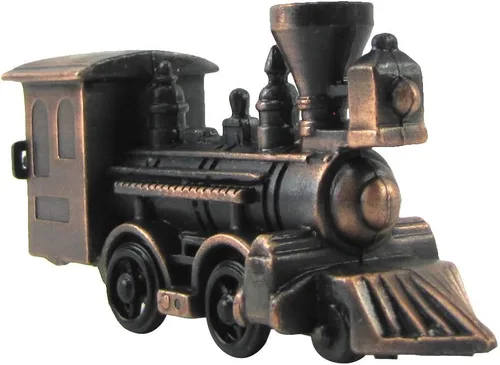 Vista 6 de Treasure Gurus Die Cast Modelo Locomotora Sacapuntas Diecast Steam Engine Train Railfan Gift