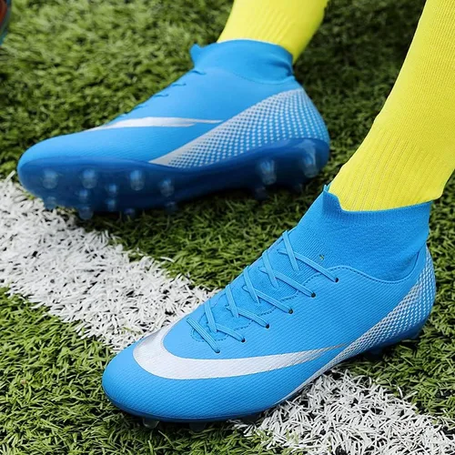 Vista 3 de BINBINNIAO Tacos de fútbol juveniles para competición de fútbol AG, para interiores y exteriores, botas de fútbol sala