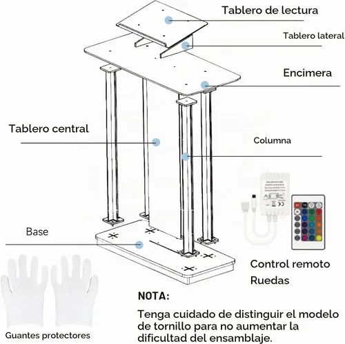 Vista 7 de Púlpito de iglesia personalizado para texto y logotipo de iglesias, podio acrílico con luces LED, podio con ruedas y plataforma de lectura