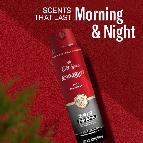 Vista 10 de Desodorante antiperspirante en aerosol seco Old Spice para hombres, 24/7 protección contra el sudor y el olor, 24/7 defensa contra el sudor