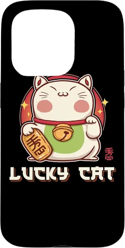 Vista 14 de Funda para iPhone 16 Maneki Neko Waving Cat Lucky Feline Lucky Kawaii Anime