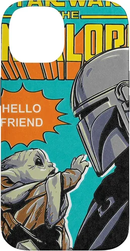 Vista 4 de Funda para iPhone 14 Pro Max Star Wars The Mandalorian Mando y el Niño
