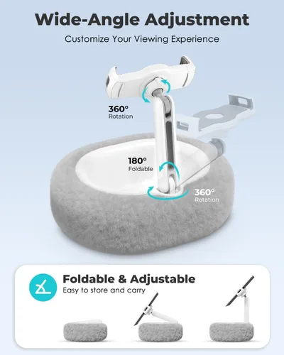 Vista 3 de Viozon Soporte de almohada para tableta, soporte de almohada Kindle, compatible con tableta/teléfono de 4 a 11 pulgadas con cuenco pequeño