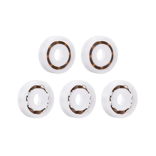Vista 16 de uxcell 623 rodamientos de plástico 0.118x0.394x0.157 in bola de vidrio jaula de nylon 5pcs
