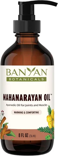 Vista 8 de Aceite Mahanarayan de Banyan Botanicals – Aceite de Masaje Ayurvédico 99% Orgánico – Aceite Herbal Penetrante Usado para Calentar, Confortar