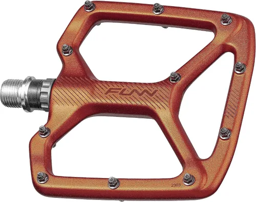 Vista 8 de Funn Python - Pedales planos de bicicleta - Pedales de bicicleta de plataforma ancha para bicicleta de montaña BMX/MTB, eje CrMo de 9/16 pulgadas