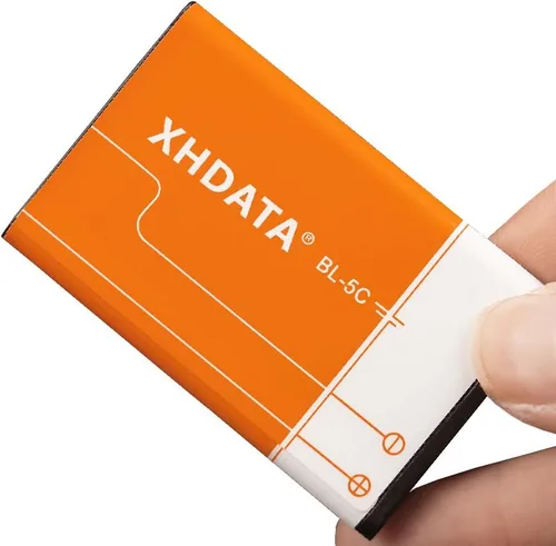 Vista 5 de XHDATA BL-5C Batería 3.7V 1000mAh Batería recargable de gran capacidad para radio para el hogar con protección actual 2 piezas (naranja)