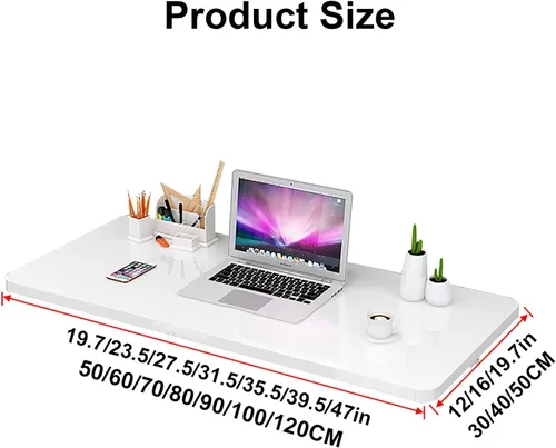 Vista 2 de Mesa plegable para montar en la pared, mesa de trabajo plegable, mesa plegable para lavandería, mesa de pared estable y resistente para Blanco