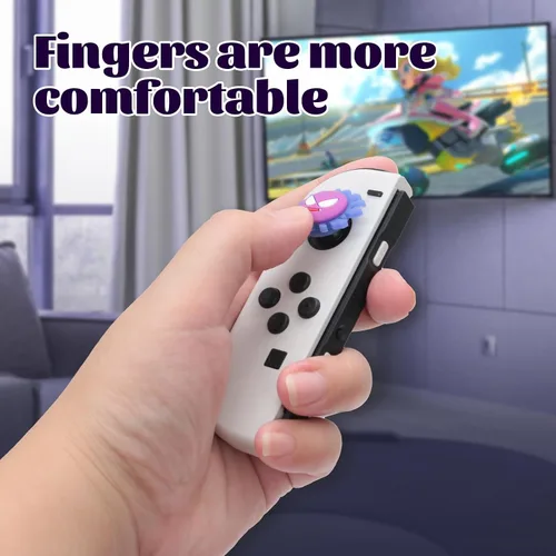 Vista 5 de NANANINO Lindas tapas de silicona para Halloween Joycon para pulgar, cubierta de joystick compatible con SwitchOLEDSwitch Lite, 4 unidades, fantasma