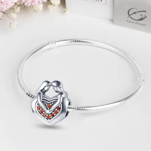 Vista 4 de Abalorios de plata de ley 925 para pulseras Pandora, regalos de joyería para mujer y niña.