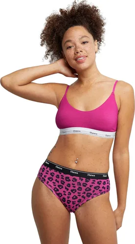 Vista 5 de Hanes Women's Originals Hi-Leg Panties, Breathable Stretch Cotton Underwear, Assorted, 6-Pack