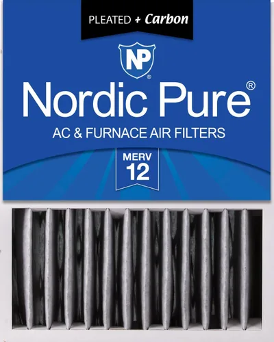 Vista 15 de Nordic Pure 16 x 20 x 5 (tamaño real: 15 7/8 x 19 5/8 x 4 3/8) Honeywell Filtros de aire de repuesto Merv 8 Plus Carbon 1 paquete