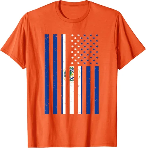 Vista 50 de El Salvador Shirt - El Salvador USA America Flag Men Women T-Shirt