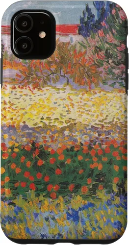 Vista 8 de iPhone 16 Vincent Van Gogh - Jardín floreciente con camino - caso de Arles