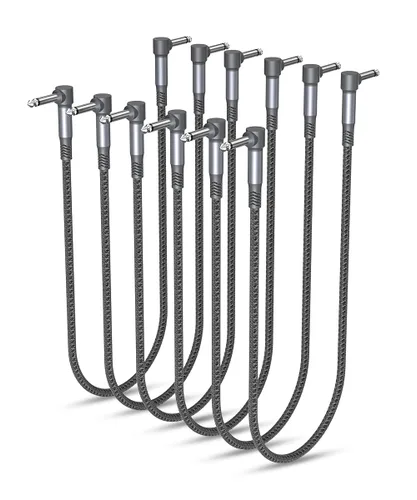 Vista 14 de Elebase Cables de parche de guitarra de 12 pulgadas, paquete de 3 Negro