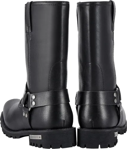 Vista 7 de Botas de motocicleta para hombre, impermeables, de piel sintética, botas de media pantorrilla para hombres