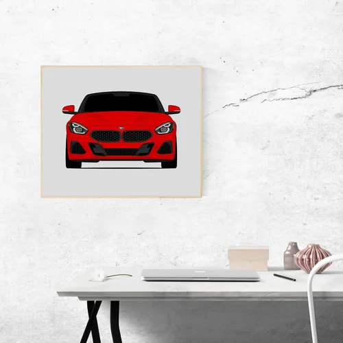 Vista 9 de Custom Car Posters Handmade Poster compatible with BMW Z4 G29 (2018-Present) Print Wall Art Décor - 8x10 Metallic Print (Unframed)