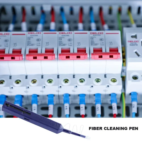 Vista 6 de Limpiador de fibra, pluma de limpieza de fibra óptica para conectores LC/MU de 0.049 in con más de 800 limpias, limpiador de cara final de fibra