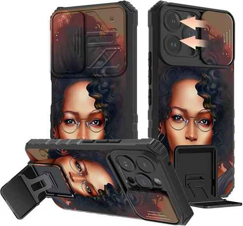 Vista 55 de Rossy Funda para iPhone 14 2022, para iPhone 14 con funda deslizante para cámara deslizante, soporte integrado, doble capa híbrida, a prueba de 1-37