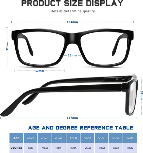 Vista 2 de 5 Pack Reading Glasses for Women Men, Blue Light Blocking Computer Readers UV Glare Negro claro