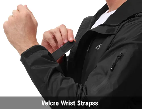Vista 6 de TBMPOY Chubasqueros ligeros para hombre, impermeables, con capucha, para correr, ciclismo, senderismo, rompevientos al aire libre