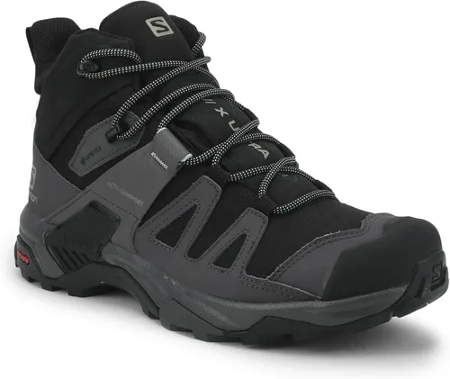 Vista 4 de Salomon Botas de senderismo X Ultra 4 Mid Gore-tex para hombre Gris Negro M