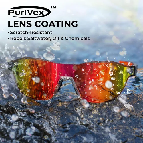 Vista 2 de KastKing Nizini - Lentes de sol deportivos polarizados para hombres y mujeres, diseño envolvente sin marco, protección UV400 para pesca, correr