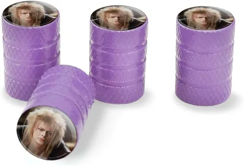 Vista 12 de Laberinto Goblin King David Bowie Retrato Llanta Llanta Llanta Tapones de Válvula de Aluminio