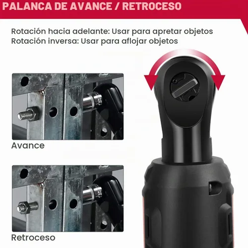 Vista 6 de Eastvolt - Juego de llaves de trinquete, eléctricas, inalámbricas, de 12 V, 3/8 de pulgada, 35 pies/libra, kit de herramientas de llave eléctrica
